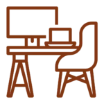 Pictogramme d'un bureau dans l’espace d’entrepreneuriat Le Phoenix à Amnéville