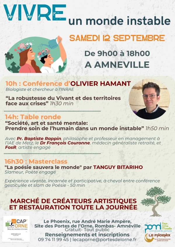 Vivre un monde instable – Samedi 12 septembre à Amnéville